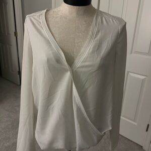Cooper & Ella Cream Wrap Blouse